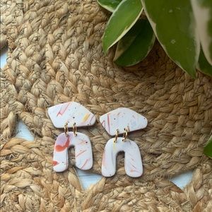 Abstract Desert Arches - Polymer Clay Earrings
